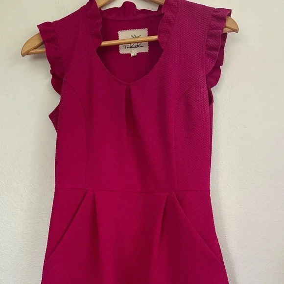 Anthropologie Tabitha Cherie Dress w/ Pleated Details - Picture 2 of 15